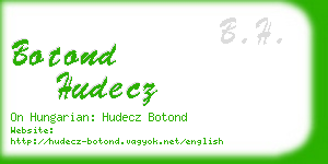 botond hudecz business card